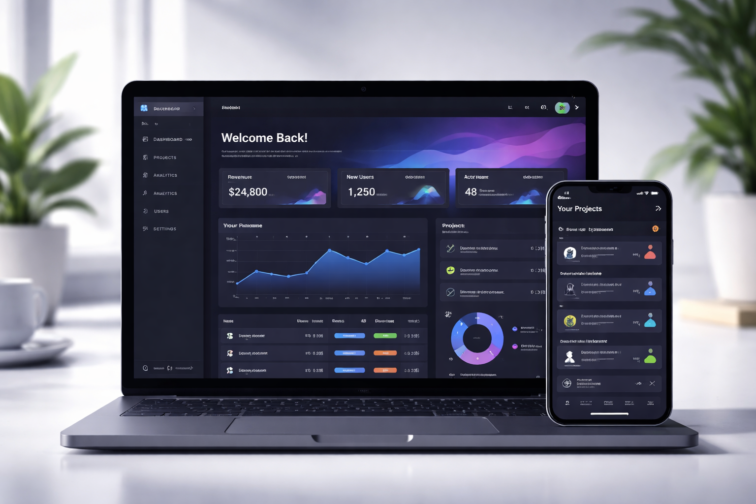 Modern Digital Dashboard Mockup